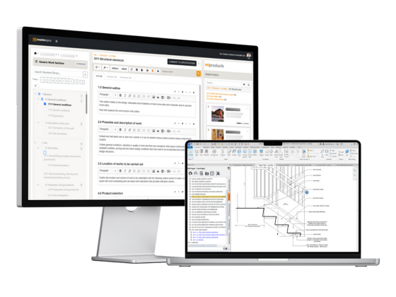 Masterspec Spec Writing and BIM Keynoting UI