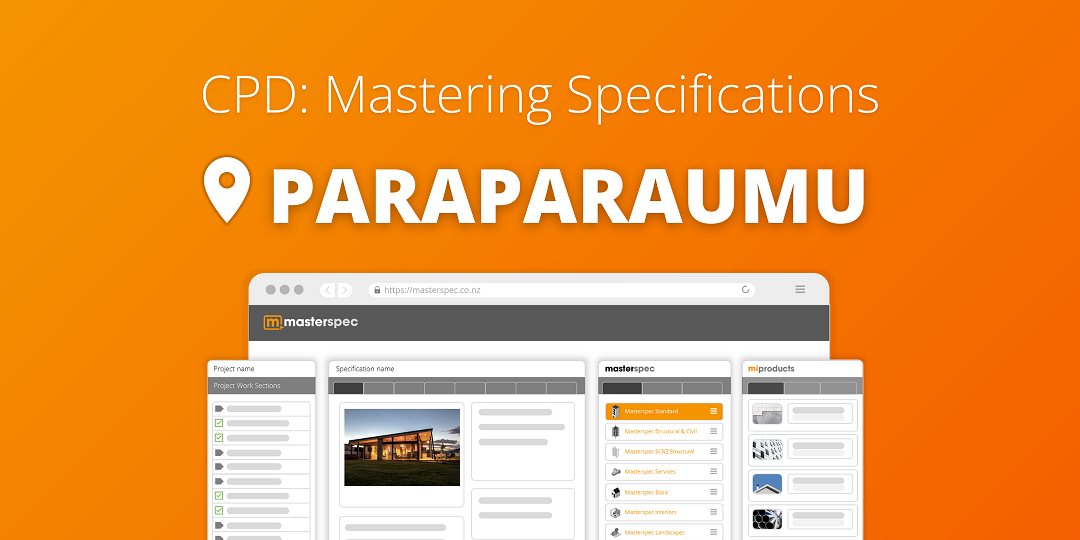 CPD: Mastering Masterspec Specifications - Paraparaumu | ⭐ 20 CPD Points